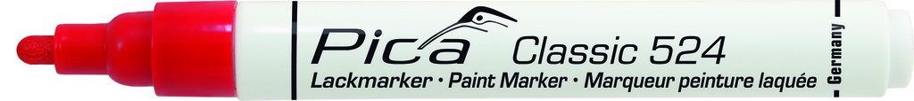 Paint-/Industry marker 2-4mm, Round tip, red