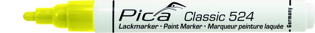Paint-/Industry marker 2-4mm, Round tip, yellow