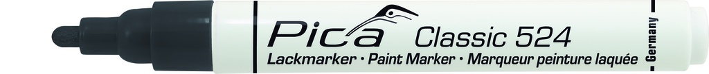 Paint-/Industry marker 2-4mm, Round tip, black