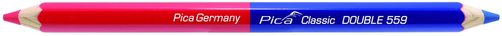 DOUBLE blue/red, 17,5cm, hangable box of 10 pcs