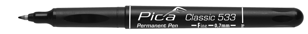 Permanent-Pen 'F' black, round tip, 0,7mm