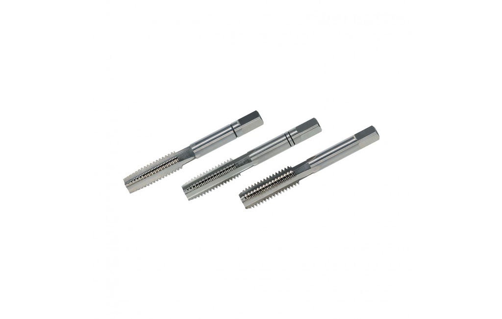 Jeu de 3 tarauds goujure droite pour l'INOX DIN352 HSSE - M6x1.0 VOLKEL 57338