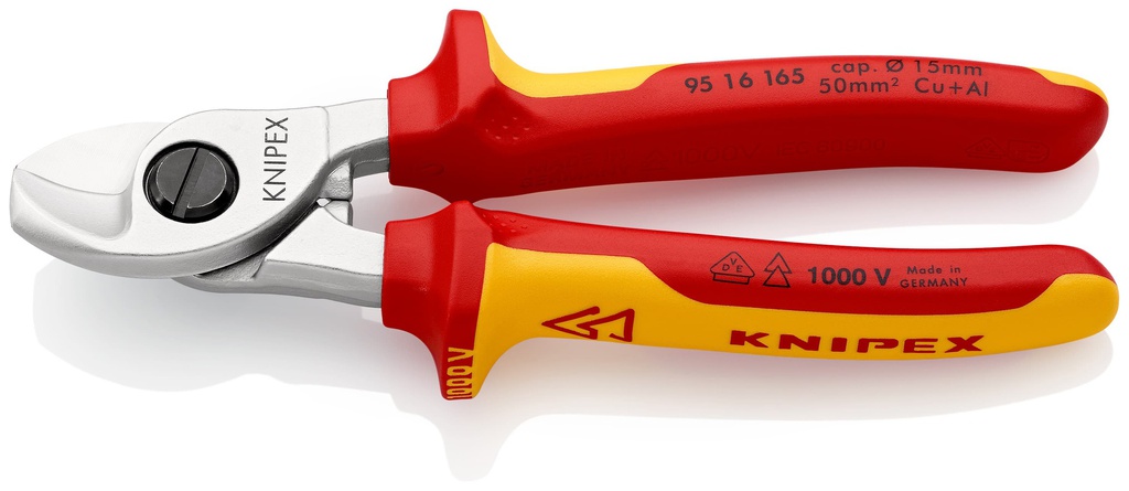 Pince coupe-câbles 165mm dia15mm 1000V KNIPEX 9516165