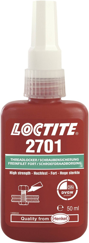 Freinfilet vert à base méthacrylate de résistance forte LOCTITE 2701 50ml