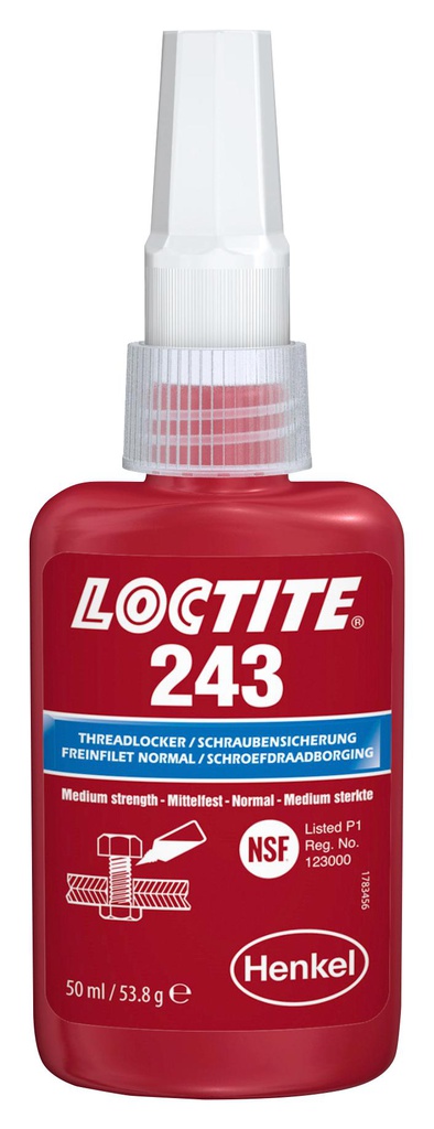 Freinfilet bleu à base méthacrylate de résistance moyenne LOCTITE 243 50ml