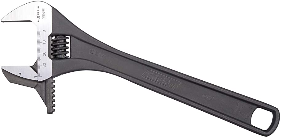 Clé à molette phosphatée mors réversible 12&quot; Lg:311mm ouverture 45mm IREGA 99WR