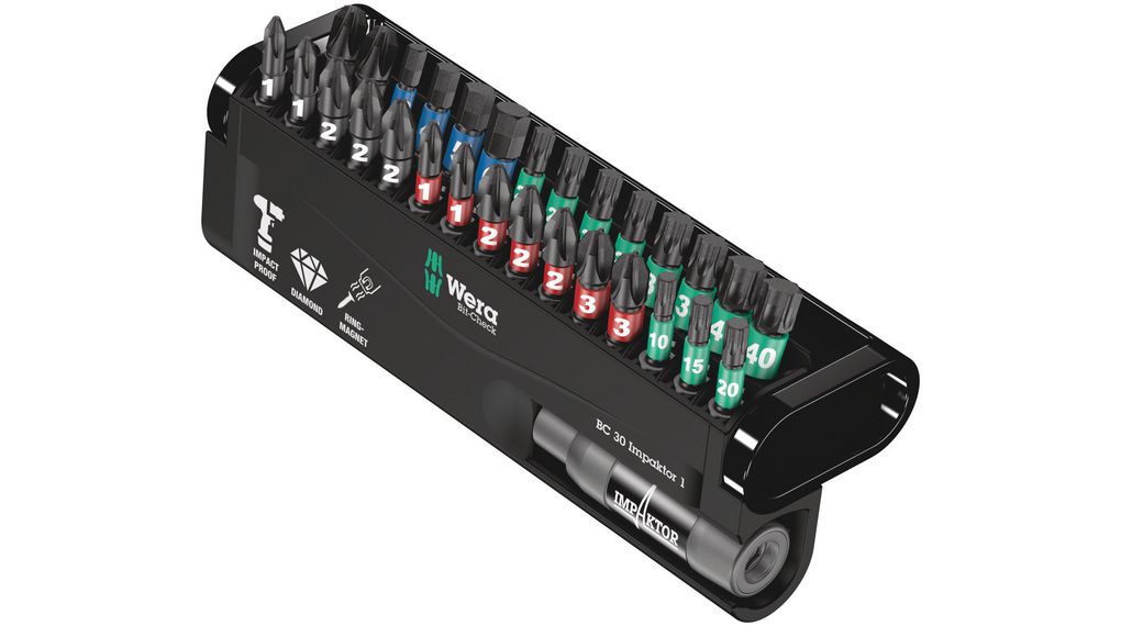 Jeu de 30 outils de vissage WERA BIT-Check 30 Impaktor 1 - 05057690001