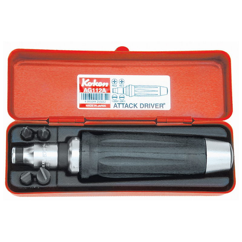 Tournevis à frapper avec 4 embouts KOKEN AG112A