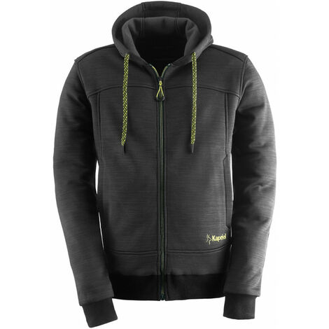 Sweat-shirt à capuche KAPRIOL SLICK ZIPPER taille L couleur Gris - 1053483002