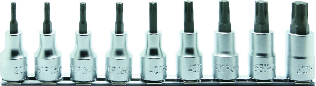 Jeu de 9 douilles torx sur rail KOKEN RS4025/9-L60