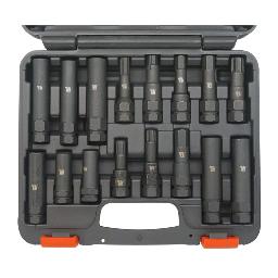 Coffret de 16 douilles extracteurs de boulons antivols de roues multidents BGS 4122-WW