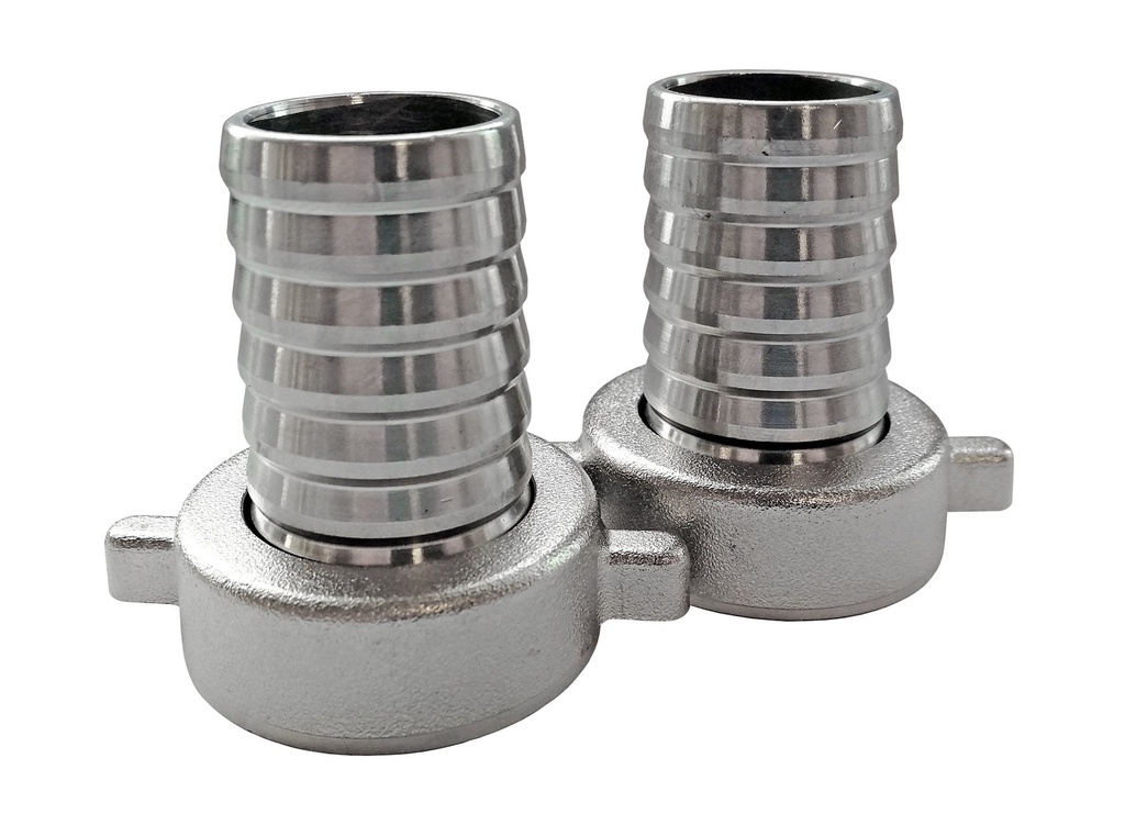 Raccord INOX droit 3/4'' gaz F - Dia 20mm ALGI - 07903001 (2 pièces)