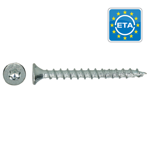 Vis à bois univ HAPAX TF-T20 Ø4,0x20 Zn - Boîte à fenêtre 200pcs