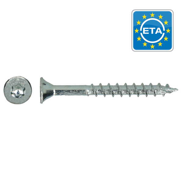 Vis à bois univ filet partiel HAPAX TF-T20 Ø4,0x70 Zn - Boîte à fenêtre 200pcs