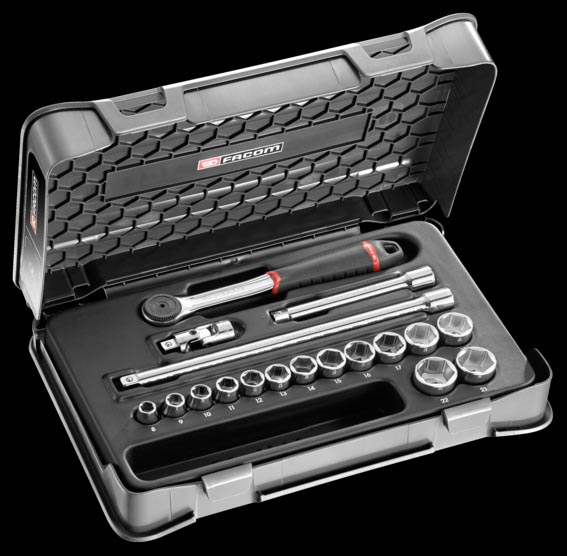 Coffret douilles 3/8'' 6 pans FACOM J.161-2P6