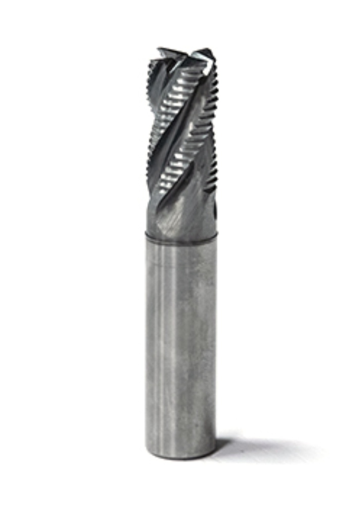 Fraise d'ébauche 4 dents HSS Co8% revêtement TiAIN série courte DIN844 BLUE-MASTER diamètre 6mm