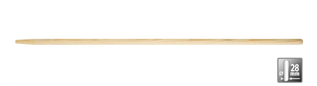 Manche de râteau en bois Dia:28mm lg:1500mm 780053