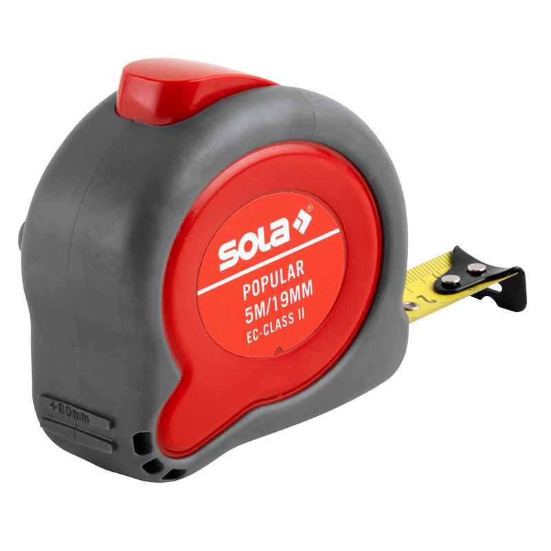 Mètre ruban 19mm ABS antichoc SOLA PP 5M
