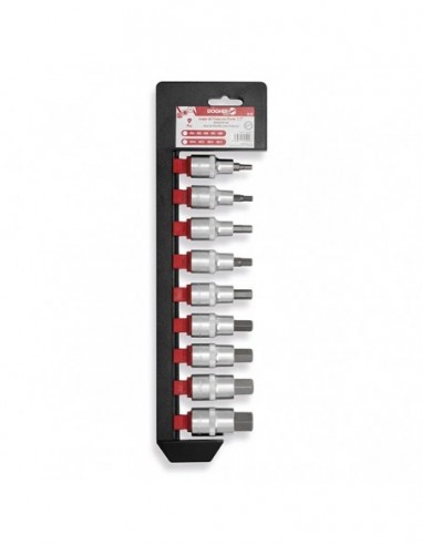 Jeu de 9 douilles pour vis 6 pans creux 1/2&quot; DOGHER 534-051