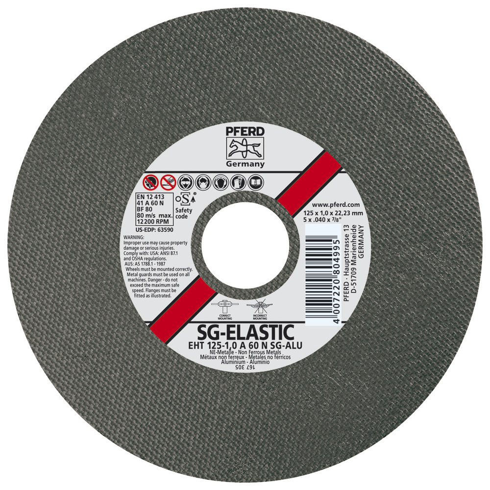 Disque à tronçonner PFERD EHT 125-1,0 SG ALU - 804995