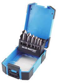 Coffret de 6 fraises à chanfreiner 3 dents HSS-Co INOX BLUE-MASTER PAV7CM2