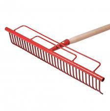 Râteau à gazon acier 32 dents largeur 52cm avec manche 140cm MULLER 069507