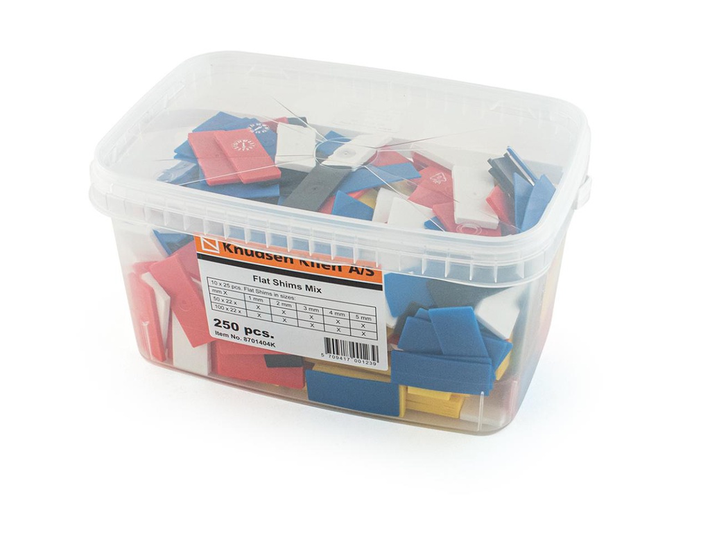 Seau de 250 cales d'écartement en plastique KNUDSEN KN8701404K