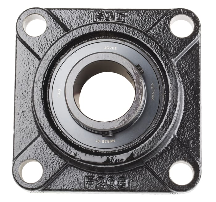 Palier applique carré 4 trous avec roulement FAG UCF212