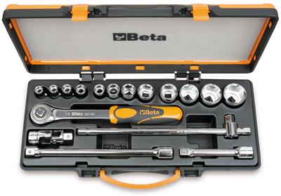 Coffret cliquet 1/2&quot; avec 20 douilles de 10 à 32mm et 5 accessoires BETA 920 A/C20X