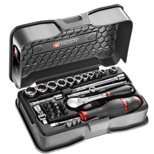 Coffret d'embouts 1/4'' 6 pans métriques et embouts - 31 pièces FACOM RL1615P6