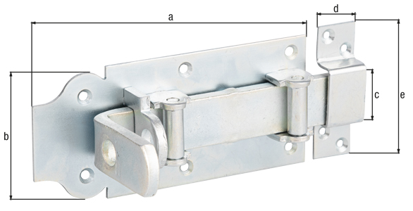 Verrou pour cadenas à rouleau plat 160 zingué jaune
