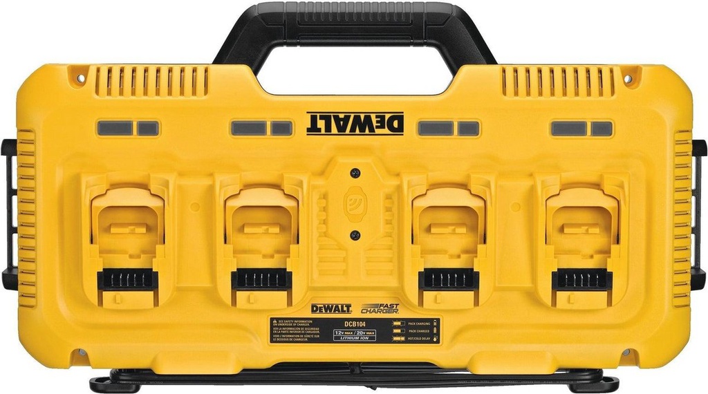 Chargeur rapide 4 batteries 12V-18V XR FlexVolt DEWALT DCB104QW