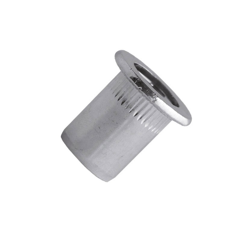 Ecrous à sertir cylindrique crantés acier tête plate M8 0,5-3,0mm SBOX(100pcs) SCELL-IT TCD0830
