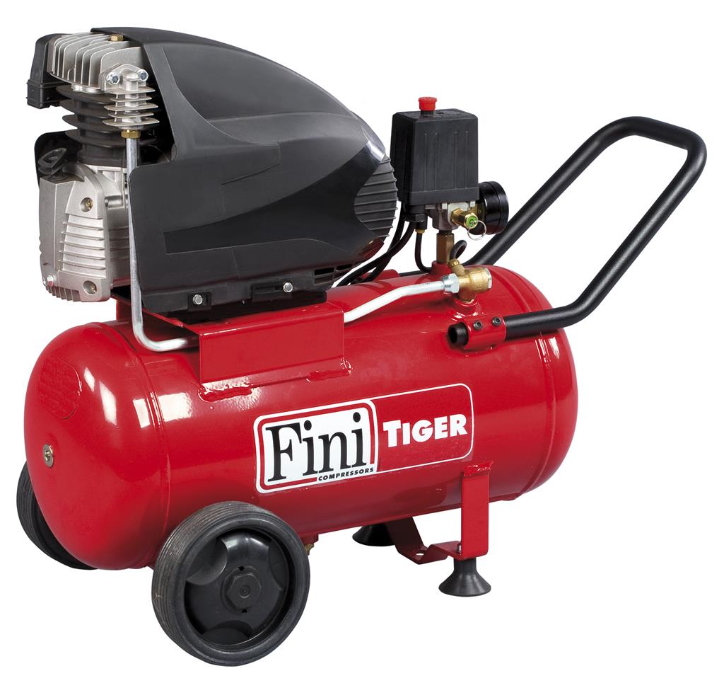 Compresseur à pistons FINI TIGER cuve 24L débit: 250L/min 2,0CV 10bar - F45T26502402010