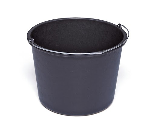 Seau de 12 litres en PE noir HP12080