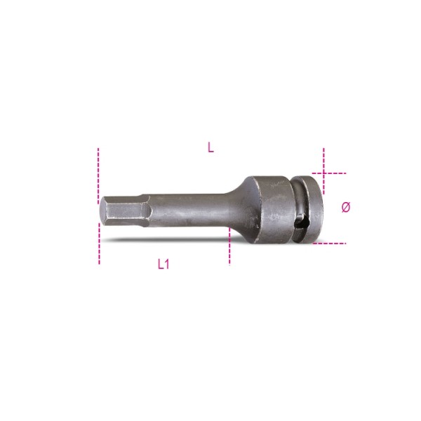 Douille à chocs pour vis 6 pans creux 1/2&quot; BETA 720ME/19