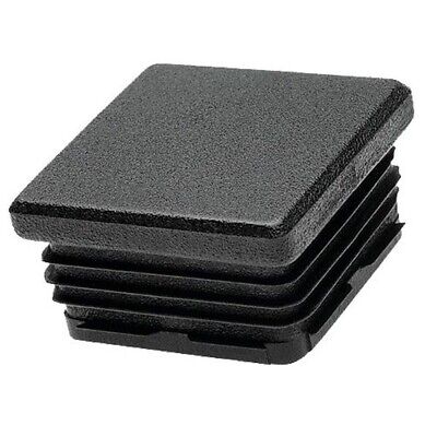 Bouchon Embout à lamelles Carré pour tubes de 30.0mm Noir