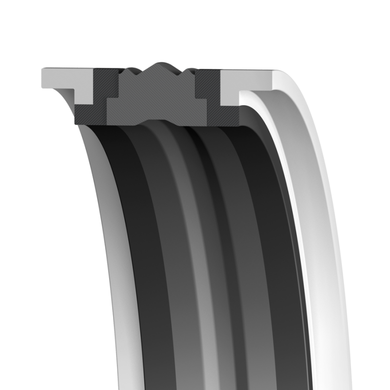 JOINT PISTON 150X125X25,40 (9,52) 5 Pièces NBR80+TPE+POM