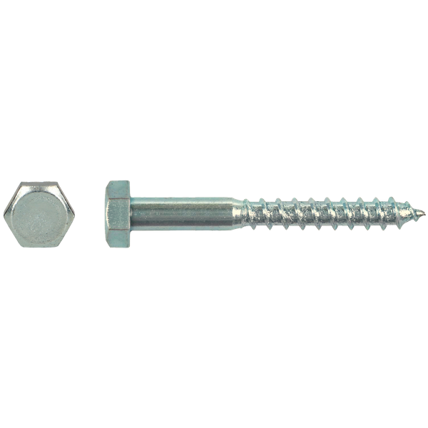 Tirefond tête hex. DIN 571 Ø8x100 Zn - Boîte à fenêtre 100pcs