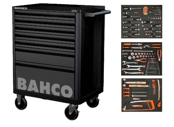 Servante d’atelier 6 tiroirs + 130 outils BAHCO 1472K6-FULL3