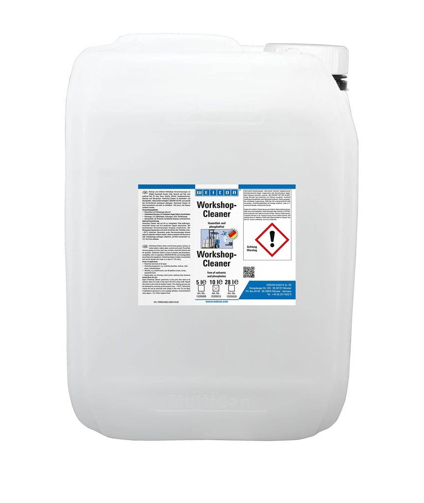 Nettoyant Biodégradable sans solvants ni phosphates WEICON Workshop Cleaner 10L - 15205010