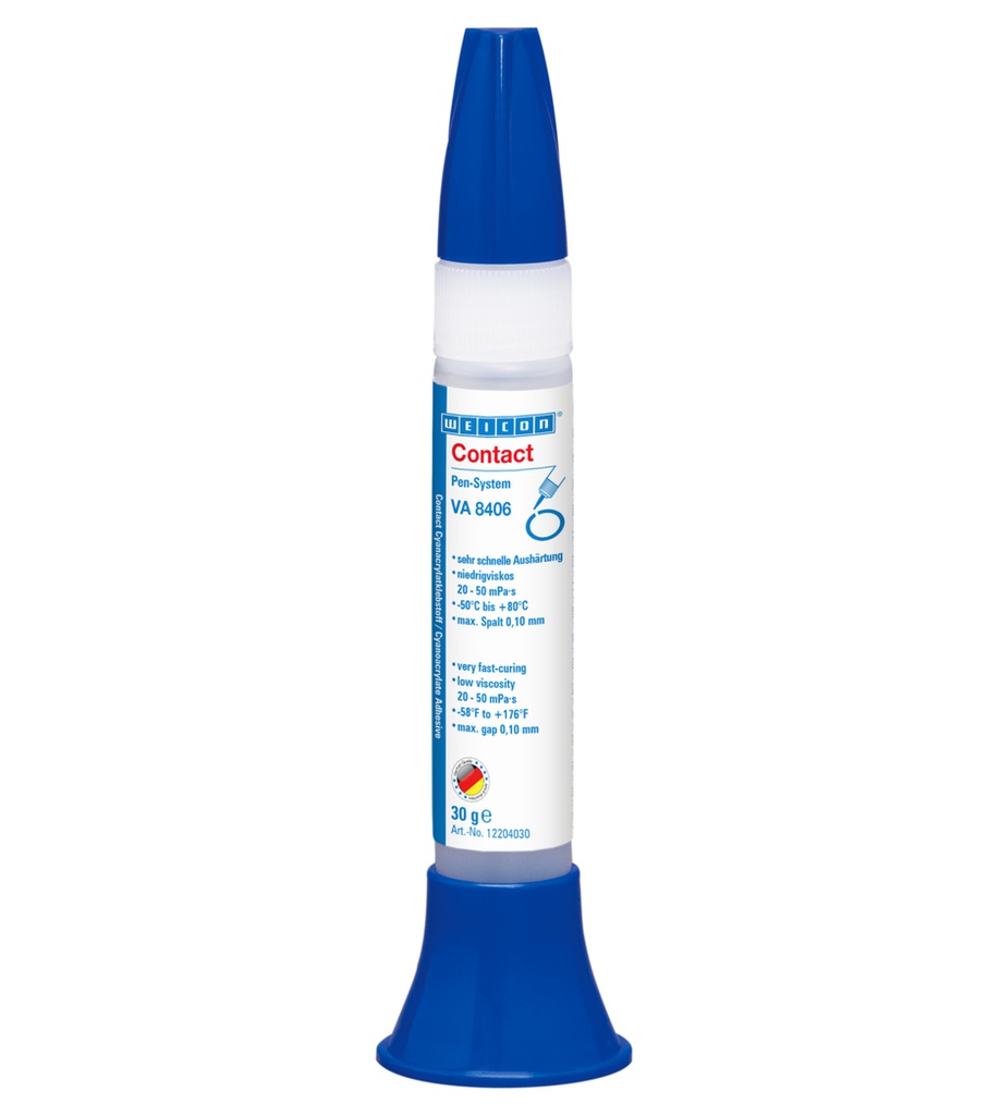 Adhésif instantané spécialement pour le collage rapide des plastiques et caoutchoucs WEICON VA 8406 30gr