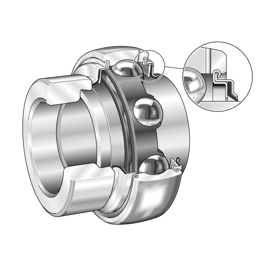 Roulement auto-aligneur INA GE90 -KRR-B  -  90x160x69,5mm