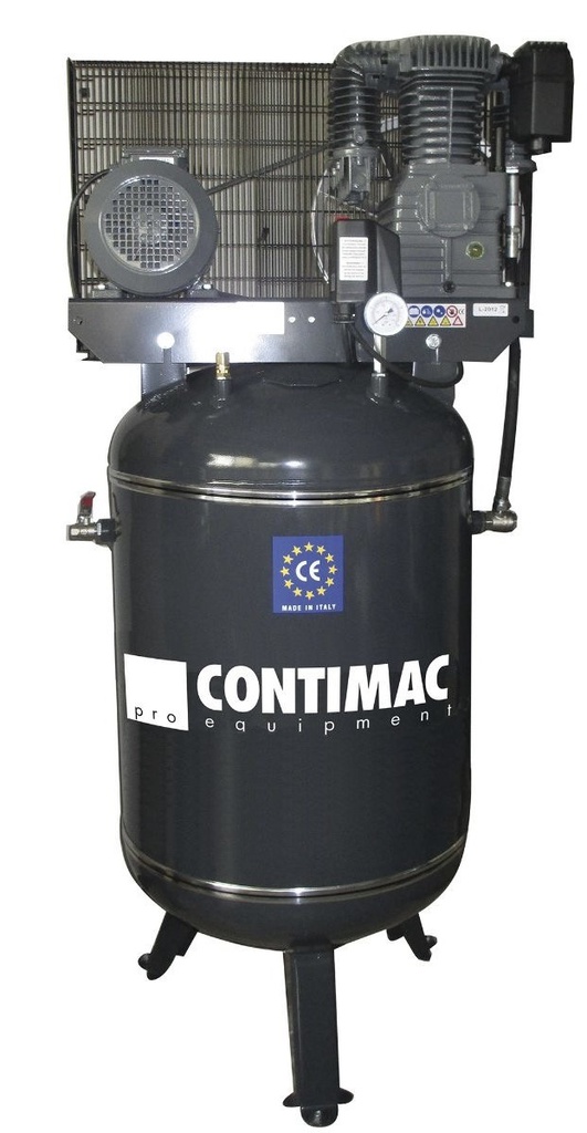 Compresseur vertical à pistons CONTIMAC 705D 25431 cuve 200L débit: 700L/min 5,5CV 11bar