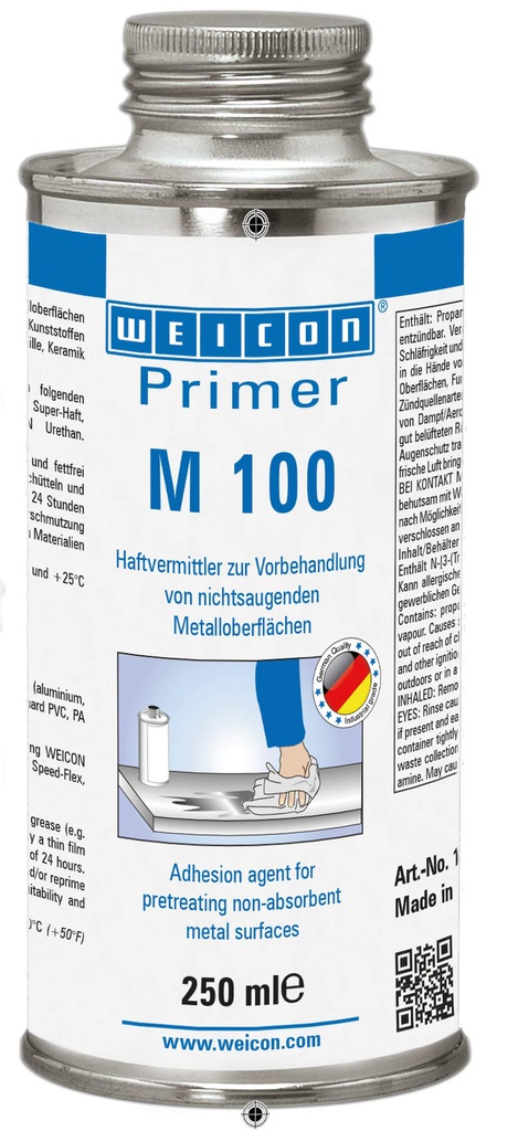 Agent d‘adhérence pour prétraiter les surfaces non absorbantes WEICON Primer M100 250 ml - 10023566