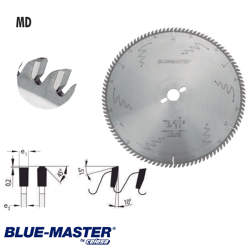 Lame de scie circulaire dents carbure 190x30x2,8mm 64T BLUE MASTER S5CM