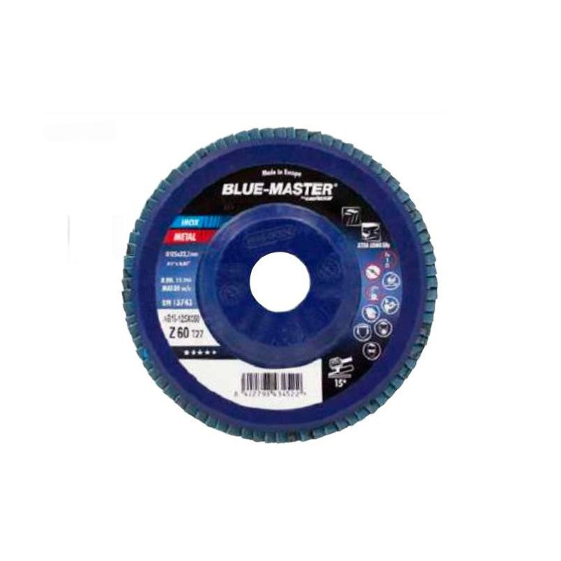 Disque à lamelles 115mm BLUE MASTER XTRA Long Life AB15 Z60 Ac/Inox (10pcs)
