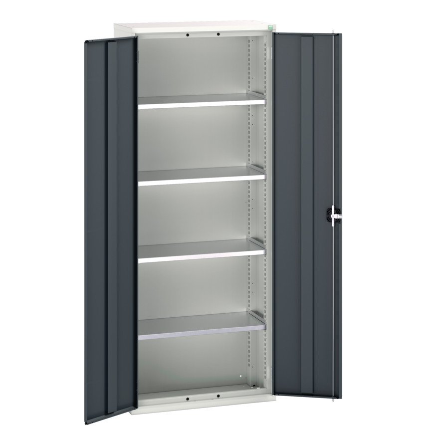 Armoire 800x350x2000mm 4 étagères 2portes ral 7016 BOTT Verso 16926119.19