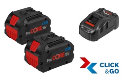 [BO1600A0214C] Kit de base 18V BOSCH 1600A0214C 2 bat ProCore 18V 5,5Ah + chargeur GAL1880CV