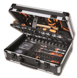[BE2056E] Valise comprenant 163 outils pour la maintenance générale • Panneau porte-outils amovible, module mousse BETA 2056E